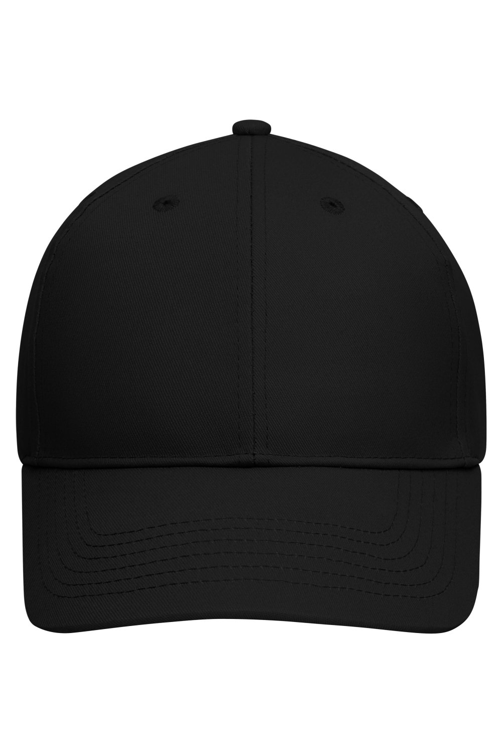 Daiber 6 Panel Cap Organic Cotton in Black – Vorderansicht