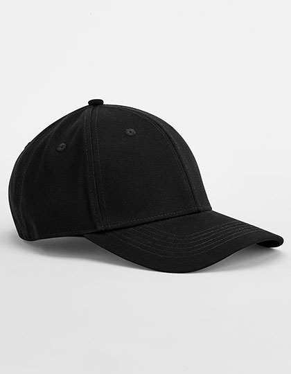Beechfield EarthAware® Classic Organic Cotton 6 Panel Cap in Black – Vorderansicht