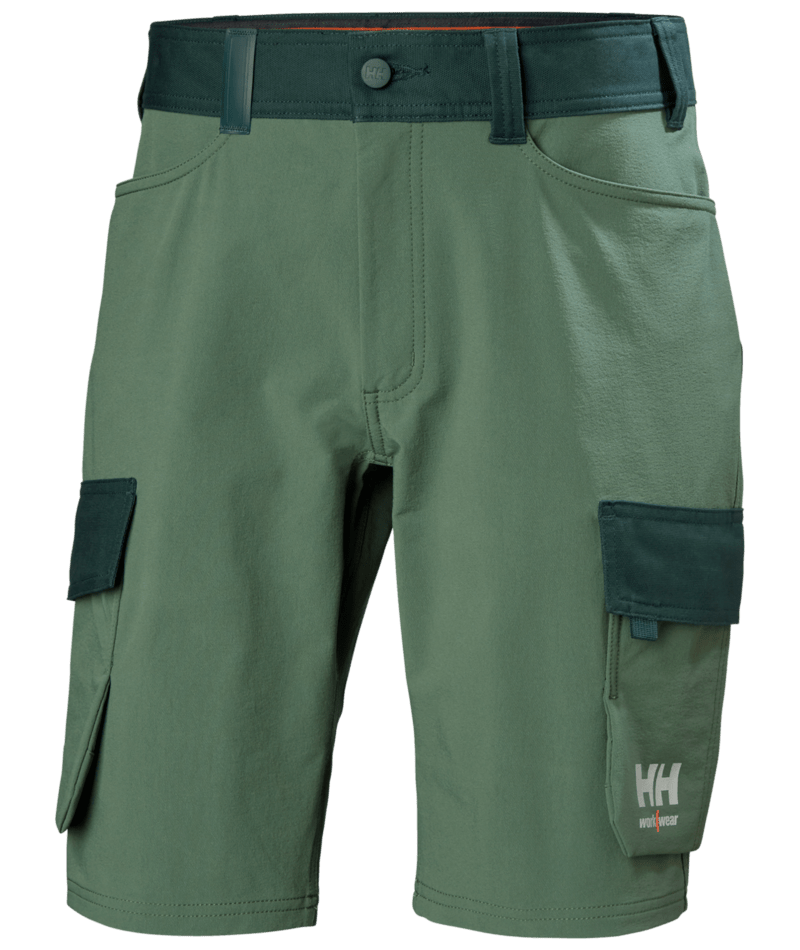 Helly Hansen Workwear OXFORD 4X CARGO SHORTS in Tanne/Darkest Tanne – Vorderansicht