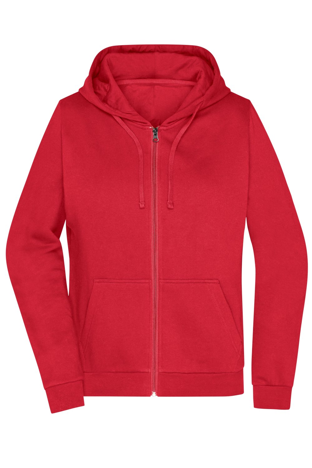Daiber Ladies' Promo Zip Hoody in Red – Vorderansicht