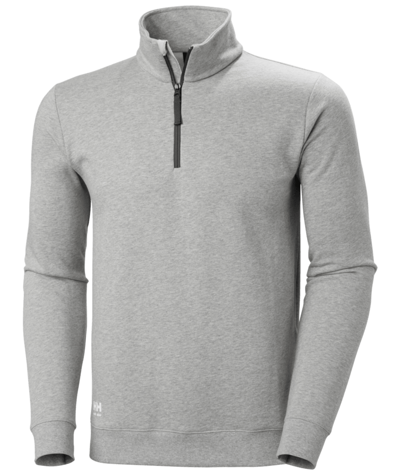 Helly Hansen Workwear CLASSIC HALF ZIP SWEATSHIRT in Grau Meliert – Vorderansicht