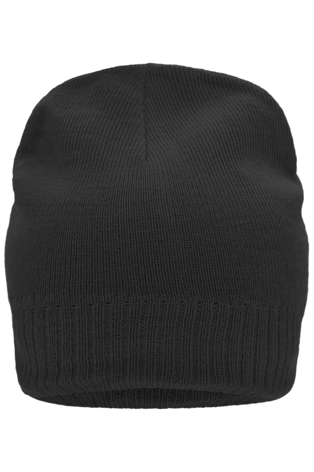 Daiber Knitted Beanie with Fleece Inset in Black – Vorderansicht