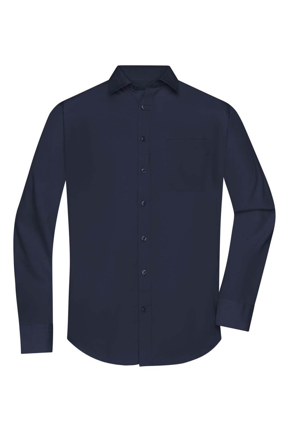 Daiber Men's Shirt Long-Sleeved Poplin in Navy – Vorderansicht