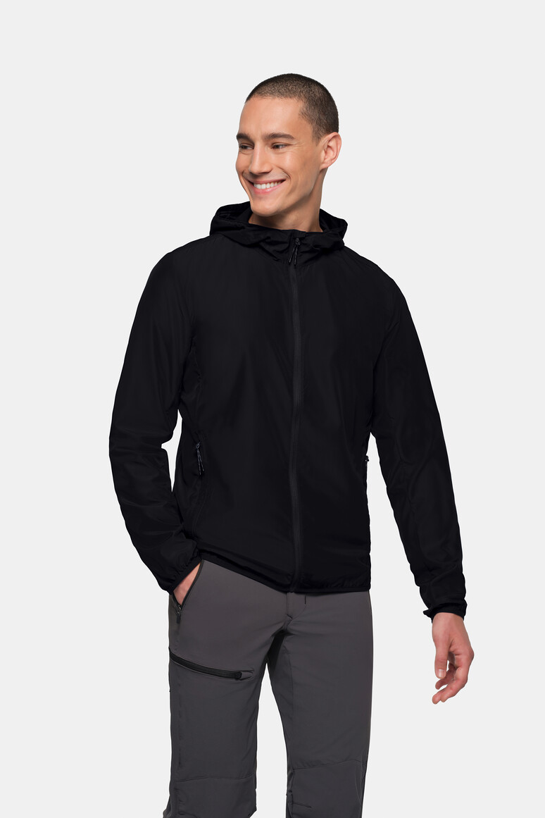 HAKRO 867 Ultralight-Jacke in Schwarz – Modellansicht