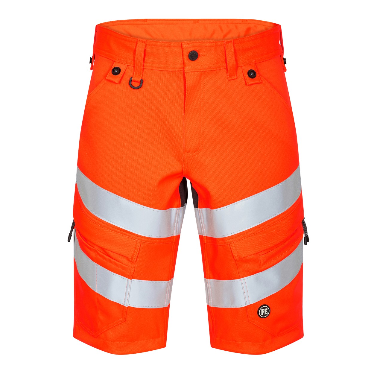 ENGEL Safety 6546-314 Arbeitsshorts mit 2-Wege-Stretch in Orange/Anthrazit Grau – Vorderansicht