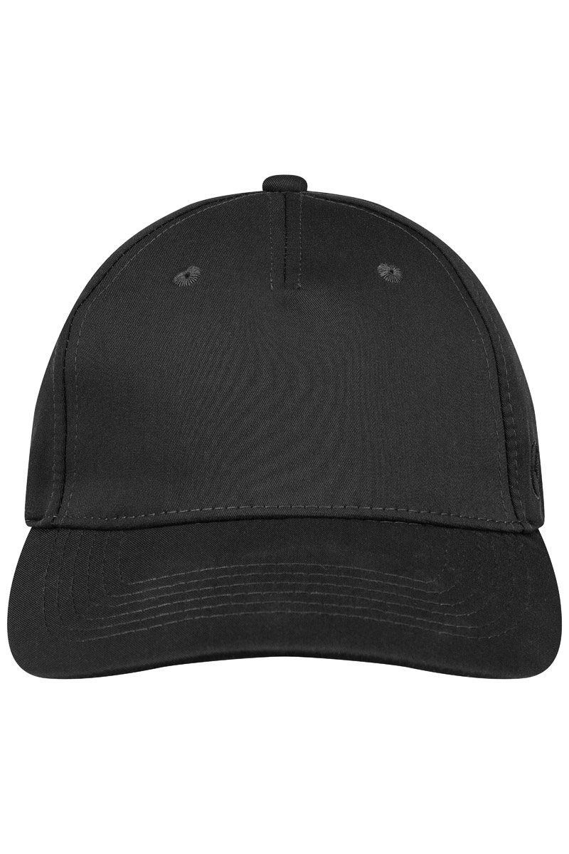 Karlowsky 5-Panel Stretch Cap in Schwarz – Vorderansicht