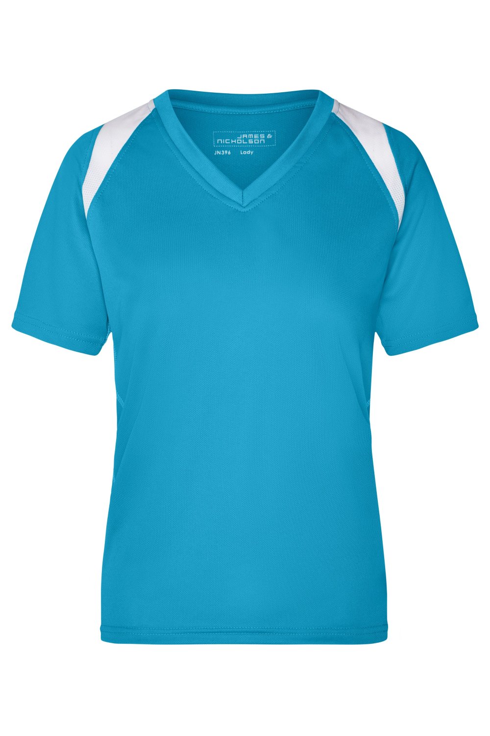Daiber Ladies' Running-T in Turquoise/White – Vorderansicht