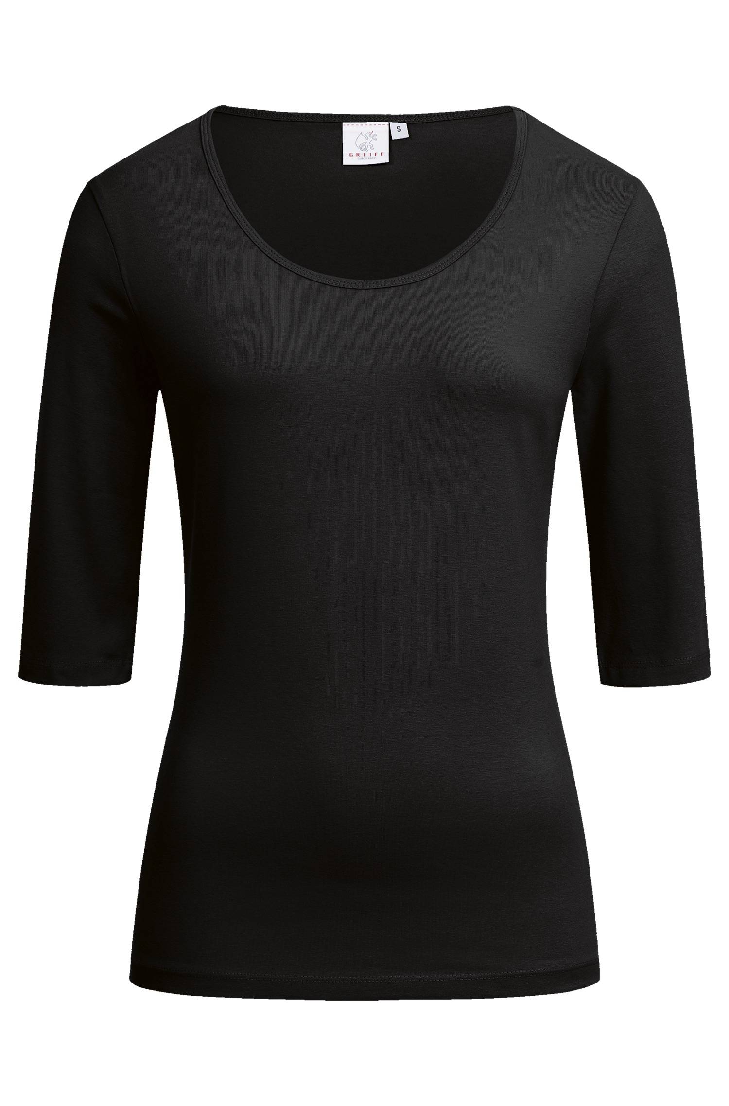 Greiff Damen-Shirt 1/2 RF Shirts in Schwarz – Vorderansicht