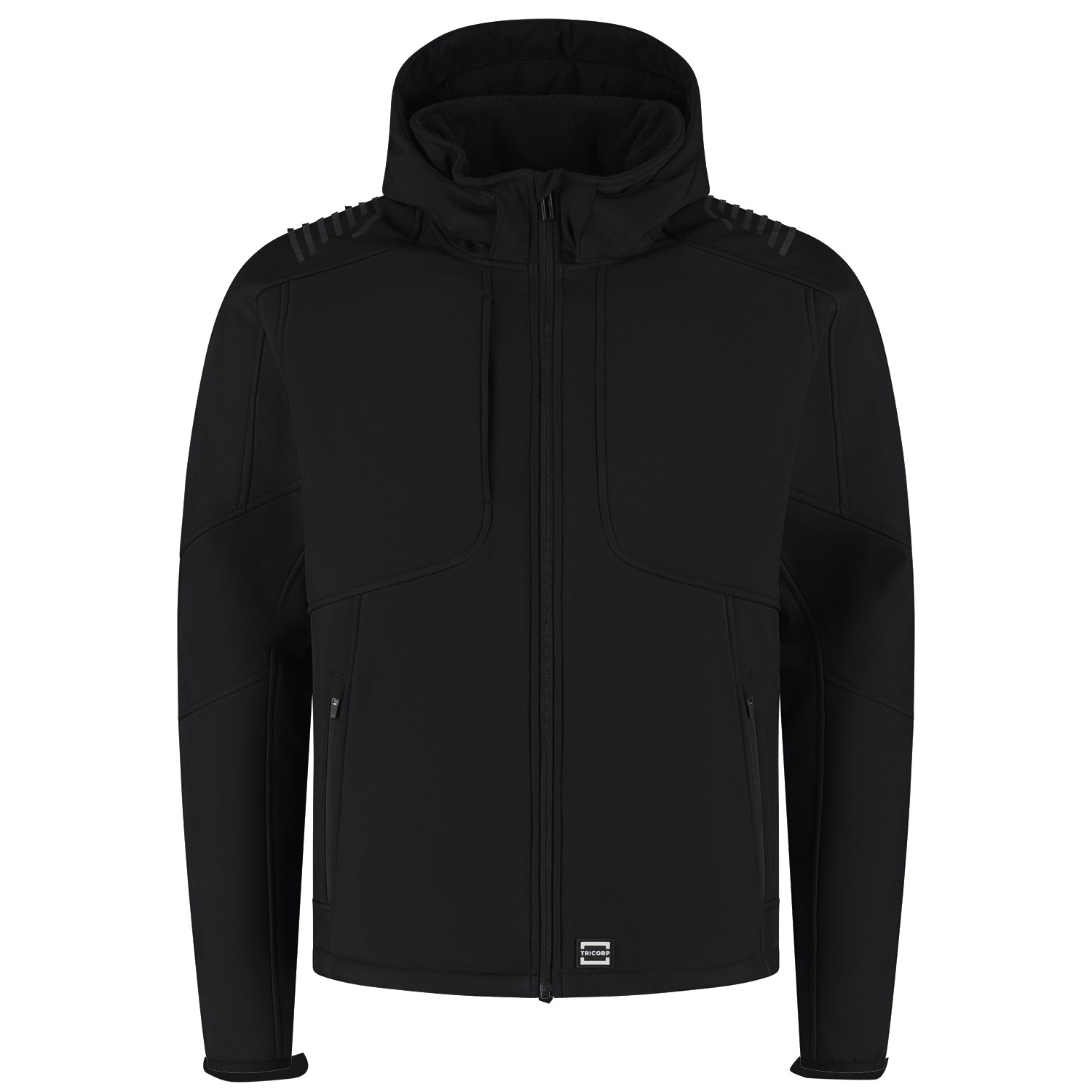 TRICORP Winter Softshelljacke Kapuze Redefined in Black – Vorderansicht