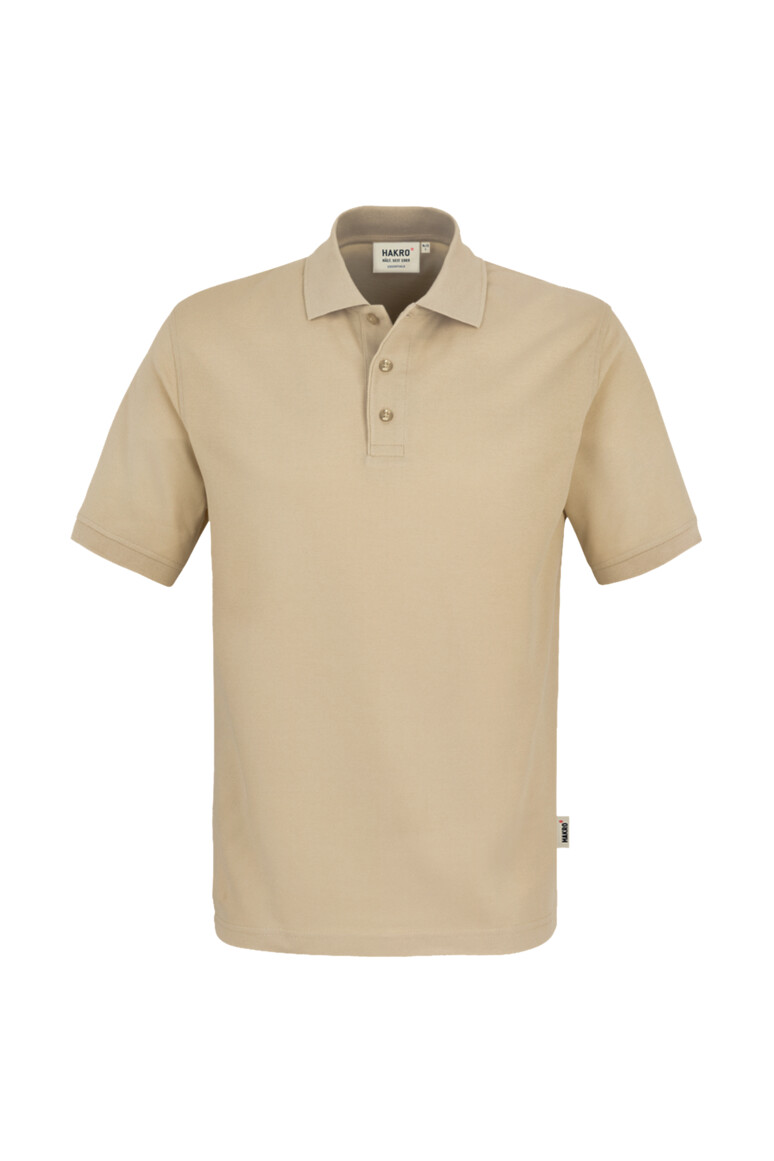 HAKRO 800 Poloshirt Top in Sand – Vorderansicht