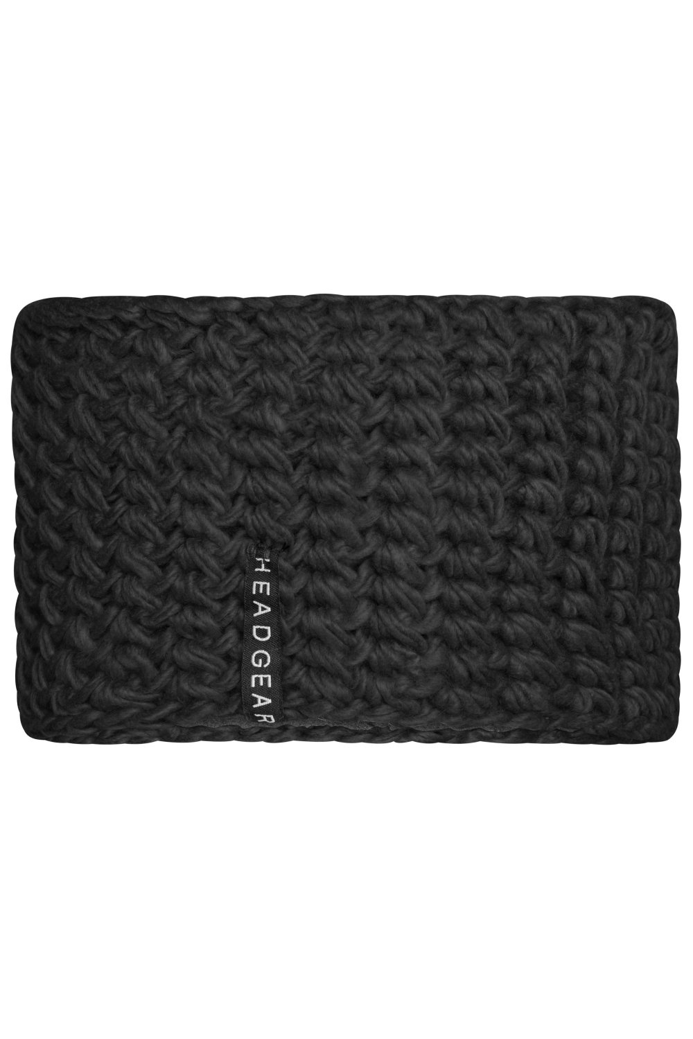 Daiber Crocheted Headband in Black – Vorderansicht