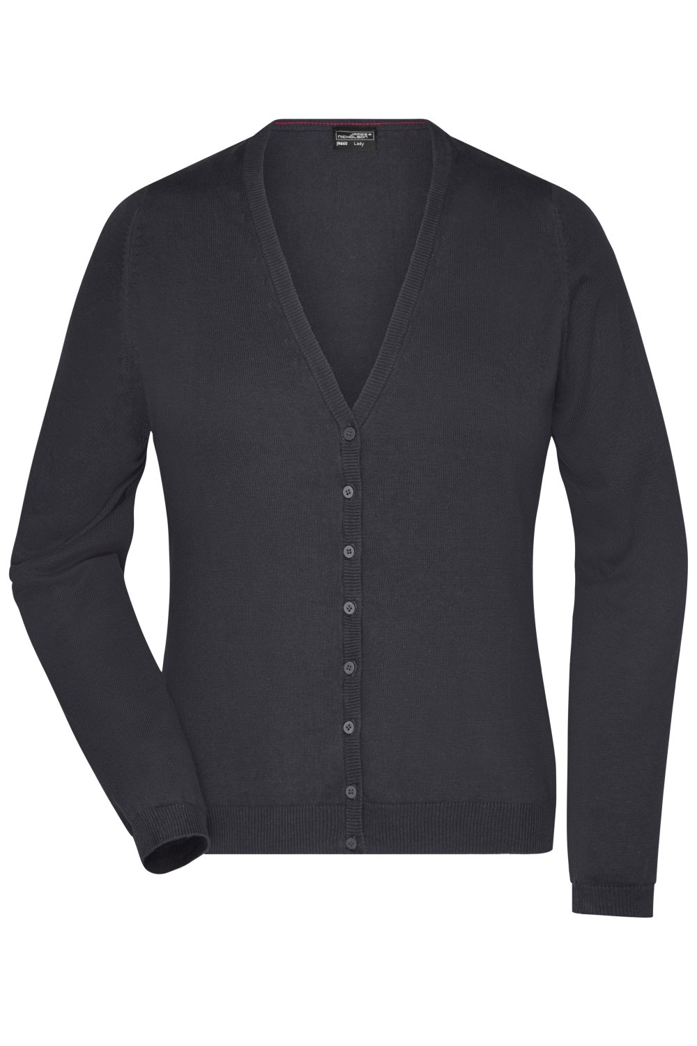 Daiber Ladies' V-Neck Cardigan in Black – Vorderansicht
