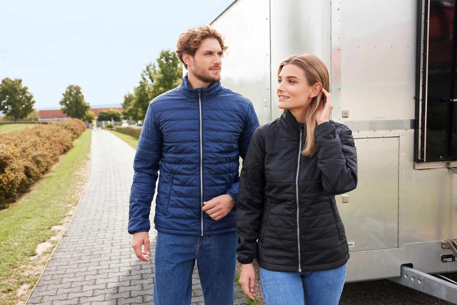 Daiber Men's Padded Jacket in Black – Modellansicht