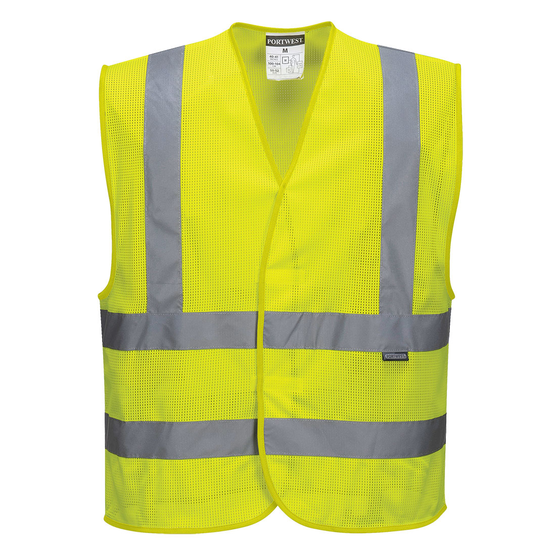 Portwest Hi-Vis Mesh Band and Brace Vest in Gelb – Vorderansicht