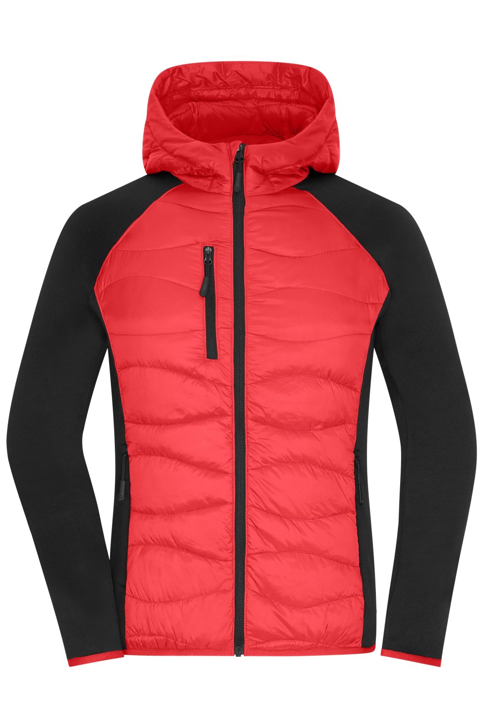 Daiber Ladies' Hybrid Jacket in Red/Black – Vorderansicht