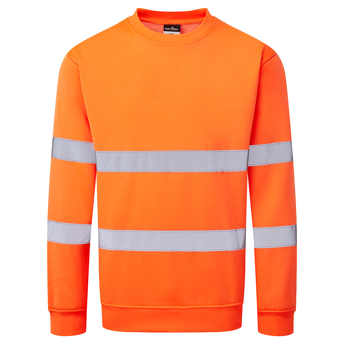 Portwest ES1 Essential Hi-Vis Sweatshirt in Orange – Vorderansicht