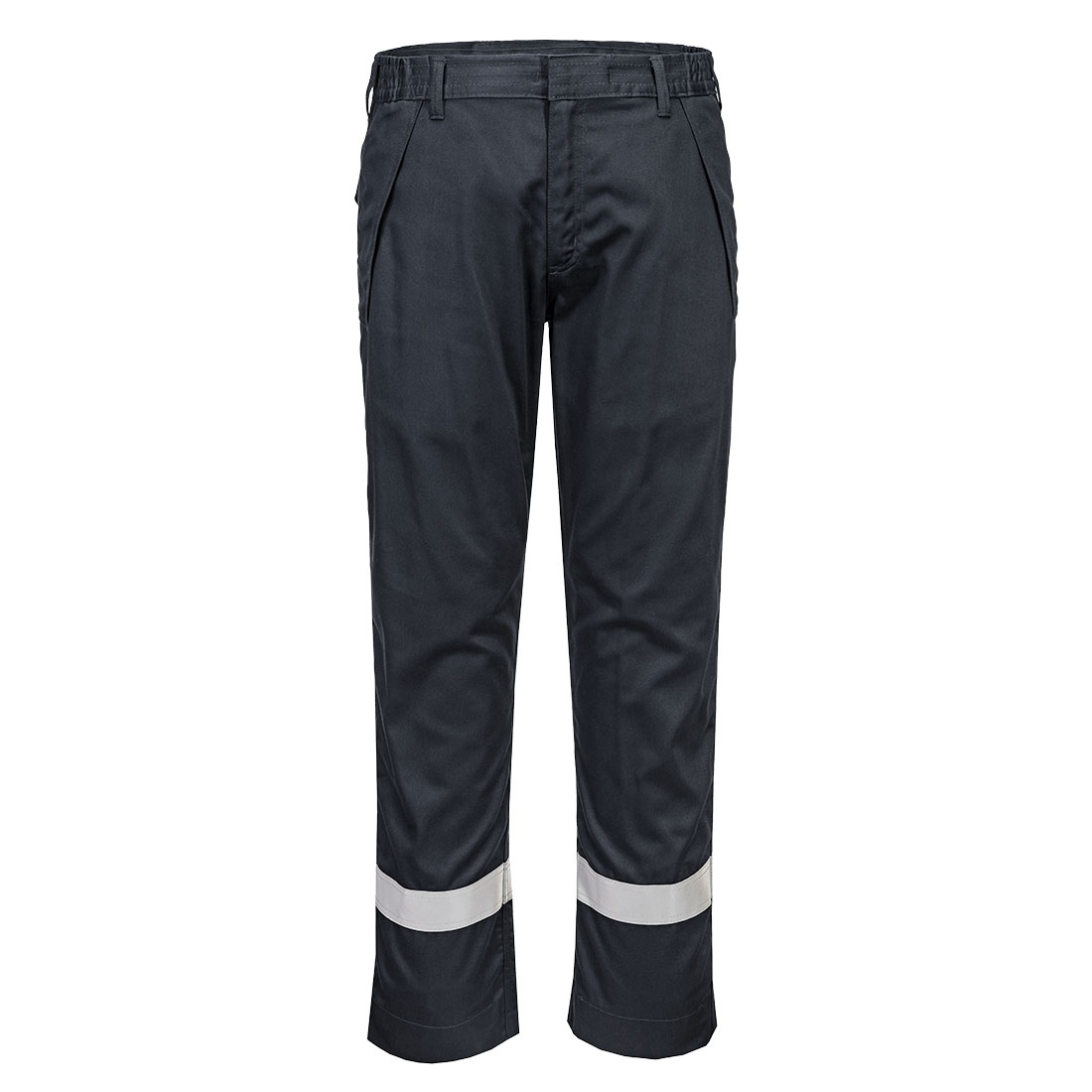 Portwest Bizflame Work+ FR Trousers in Schwarz – Vorderansicht