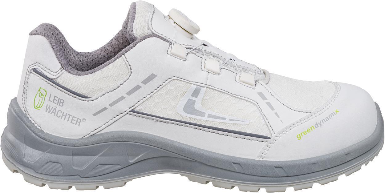 Leibwächter Halbschuh S3S L3595 Lyon in Weiß/Grau – Vorderansicht