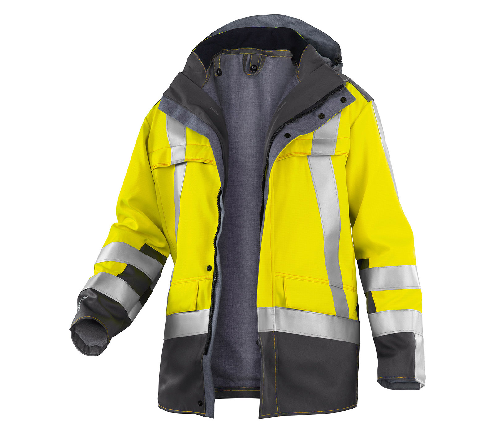 Kübler SAFETY 8 Parka PSA 3 in Warngelb/Anthrazit – Vorderansicht