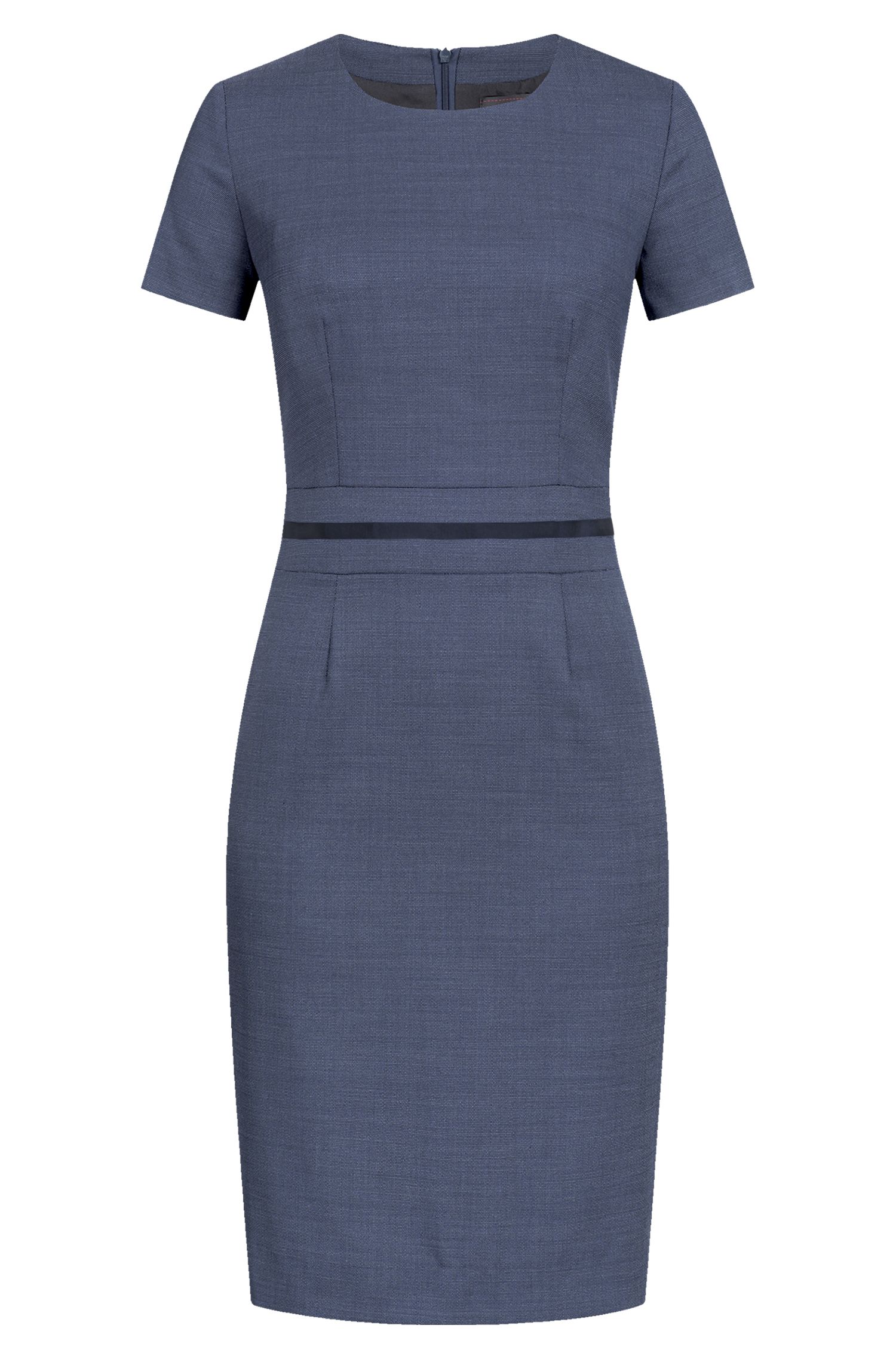 Greiff Damen-Etuikleid RF Modern 37.5 in Pinpoint Mittelblau – Vorderansicht