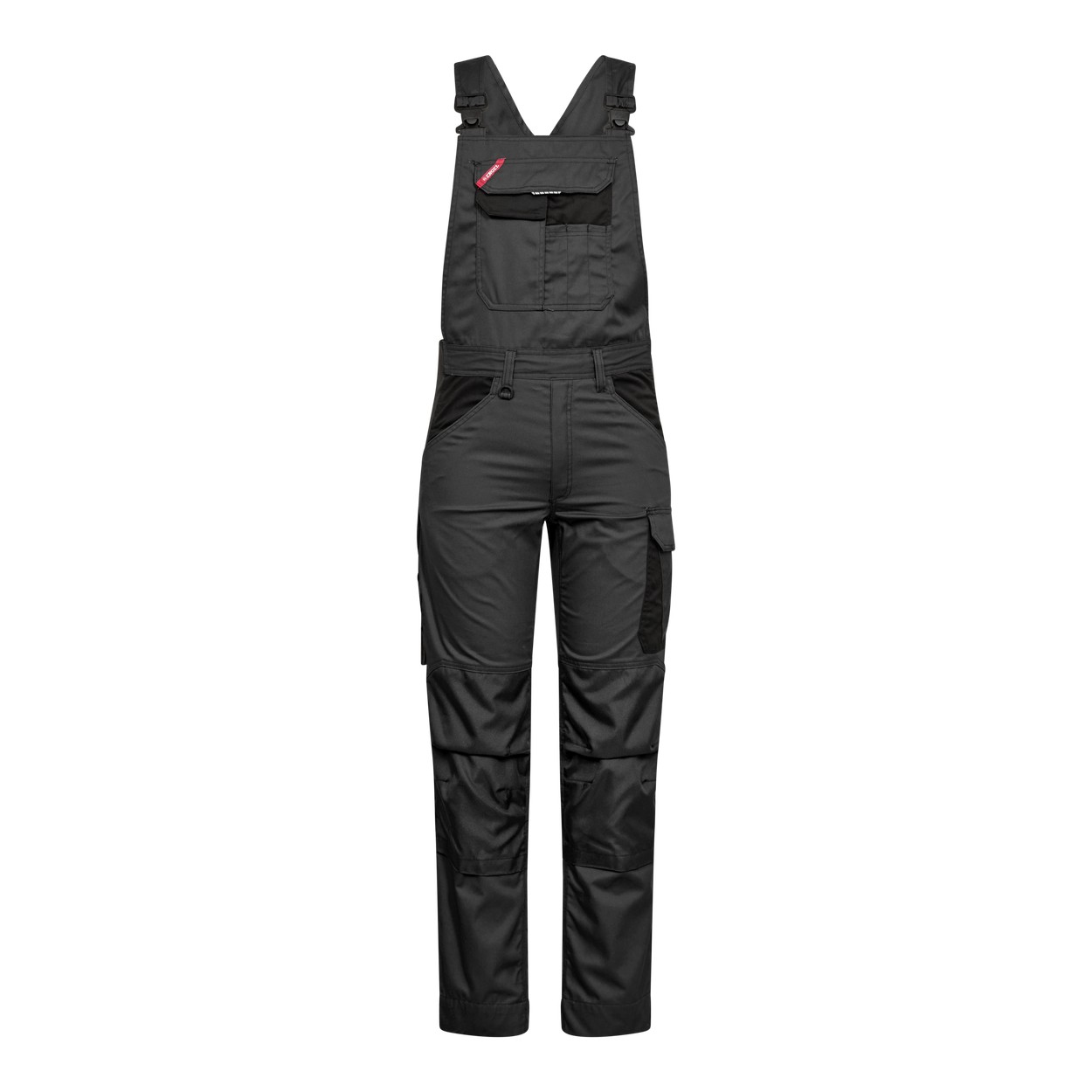 ENGEL Venture 3520-154 Latzhose in Anthrazitgrau/Schwarz – Vorderansicht