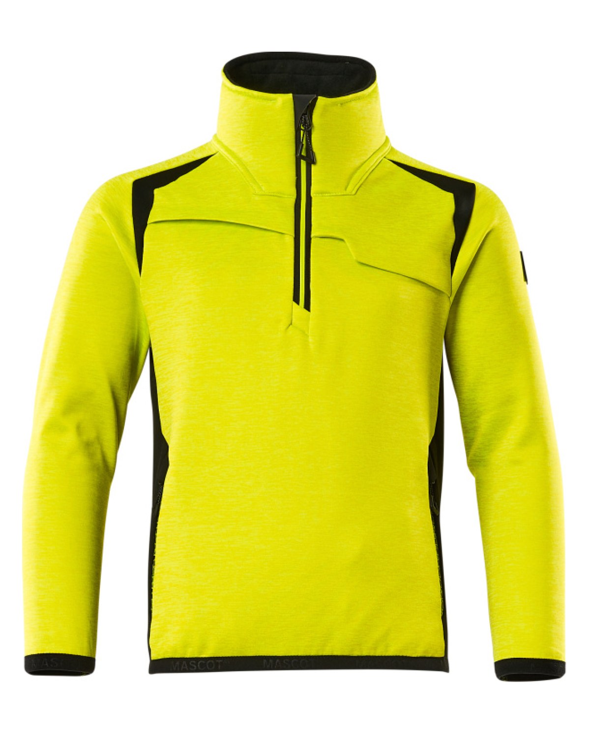 MASCOT Accelerate Safe Fleecejacke für Kinder in Hi-Vis Gelb/Schwarz – Vorderansicht