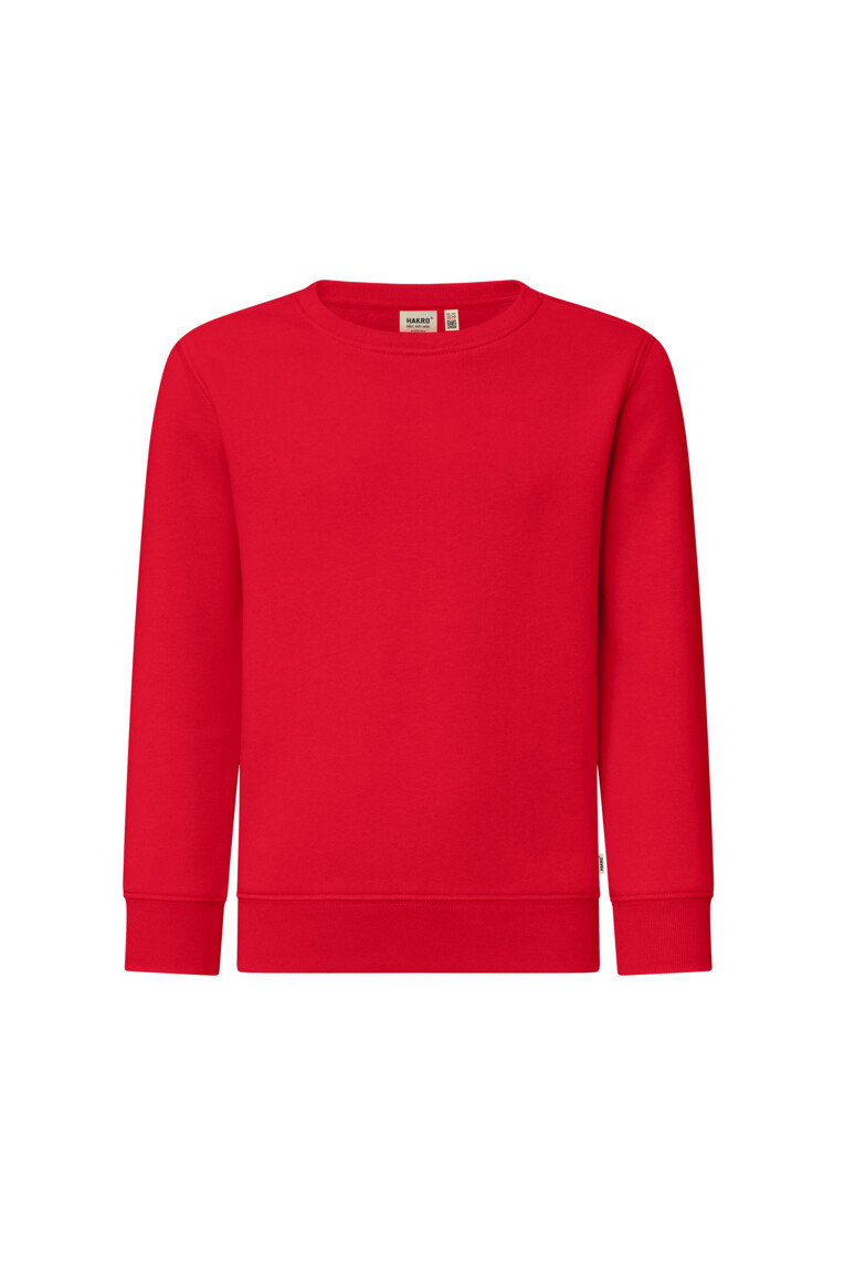 HAKRO 541 Kinder Sweatshirt Bio-Baumwolle in Rot – Vorderansicht