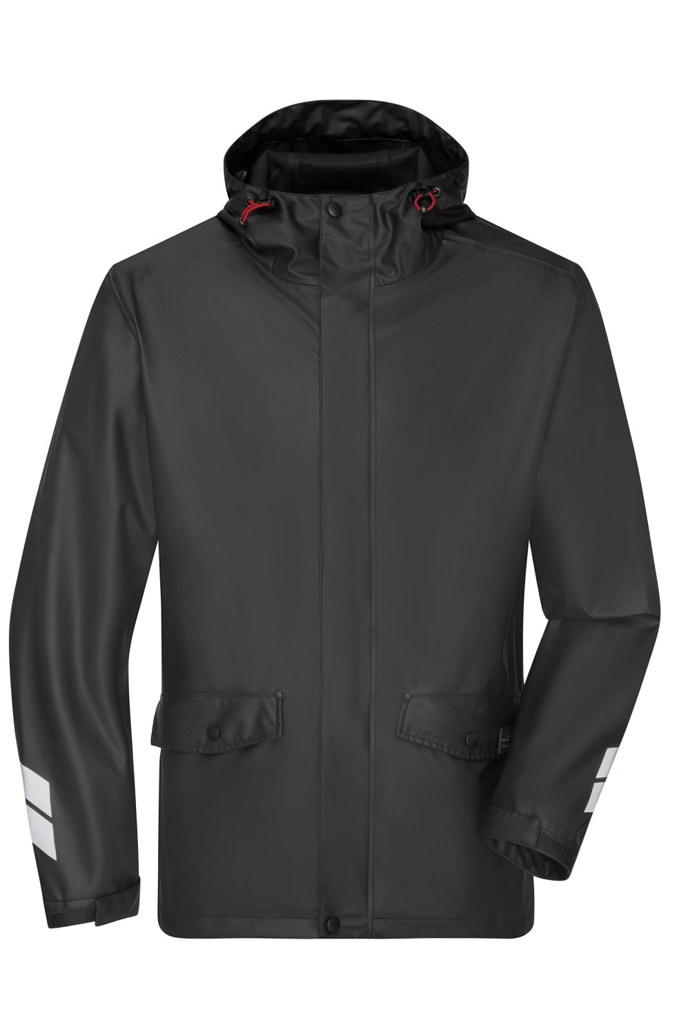 Daiber Worker Rain-Jacket in Black – Vorderansicht