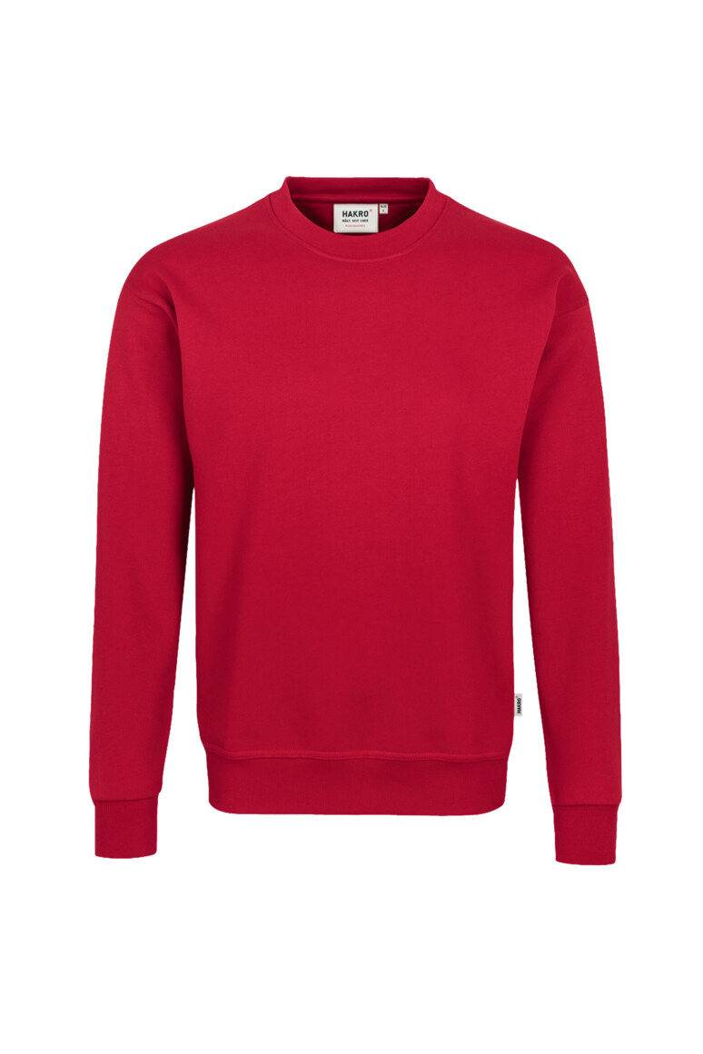 HAKRO 475 Sweatshirt MIKRALINAR® in Rot – Vorderansicht