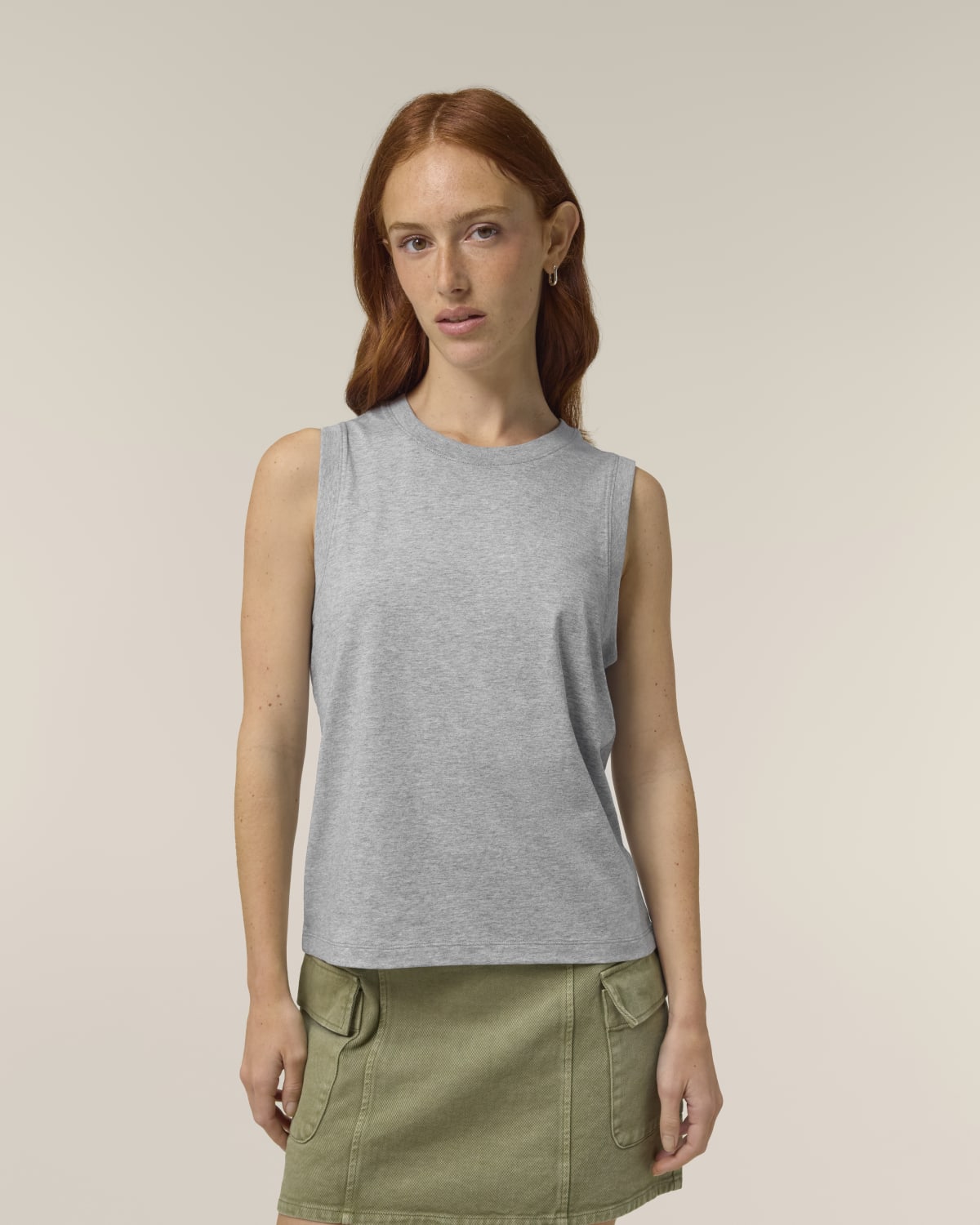 Stanley Stella Stella Mia in Heather Grey – Modellansicht