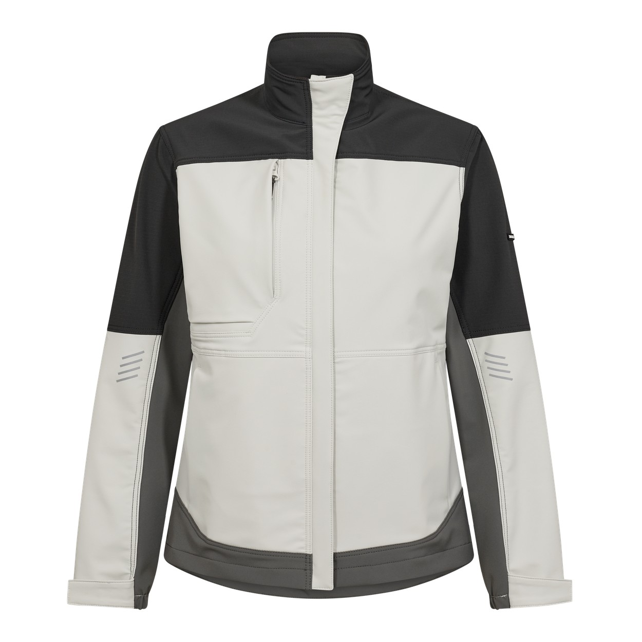 ENGEL Entire 1341-234 Damen Arbeitsjacke mit 4-Wege-Stretch in Bone White / Anthracite Grey – Vorderansicht
