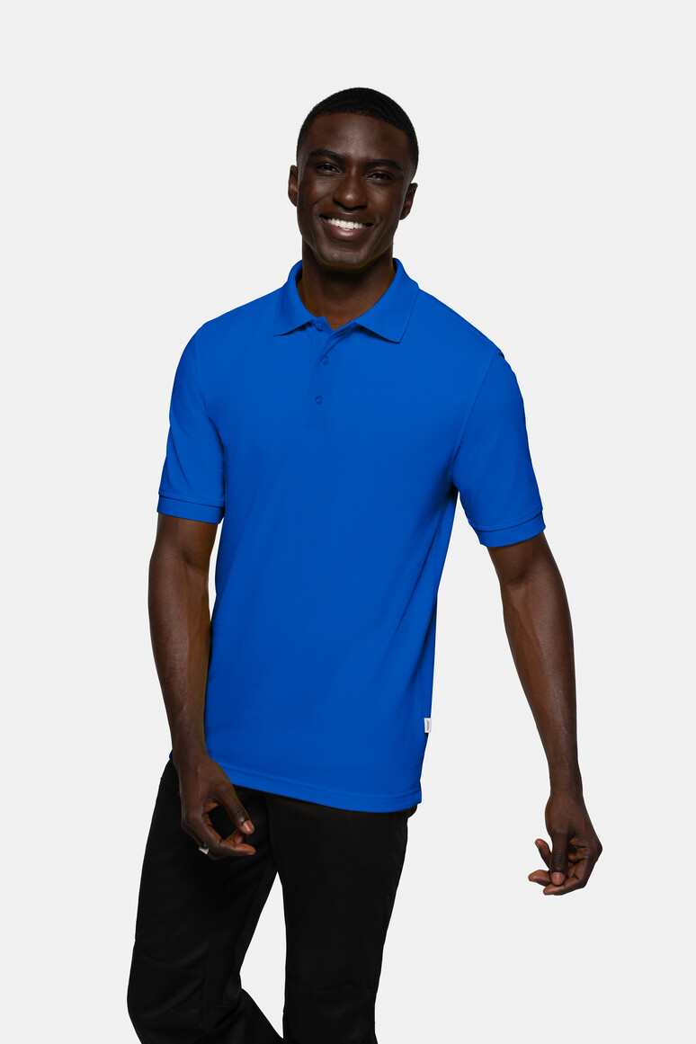HAKRO 816 Poloshirt MIKRALINAR® in Royalblau – Modellansicht
