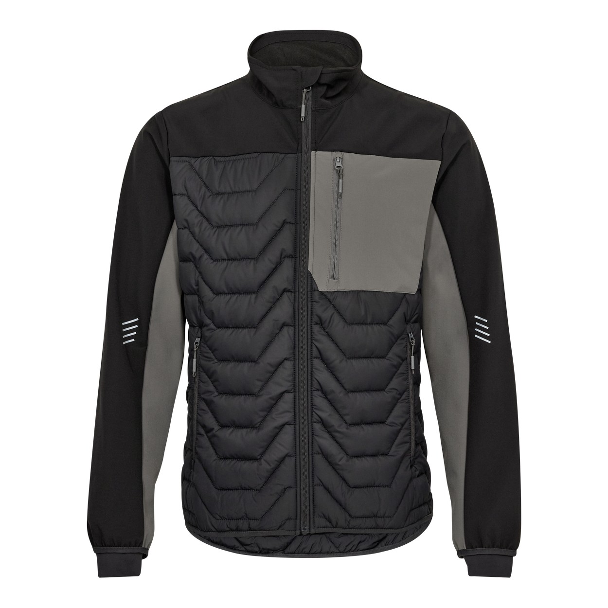 ENGEL Entire 1328-142 Steppjacke in Anthrazitgrau/Schwarz – Vorderansicht