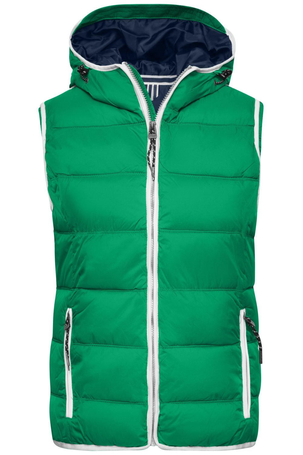 Daiber Ladies' Maritime Vest in Irish-Green/White – Vorderansicht