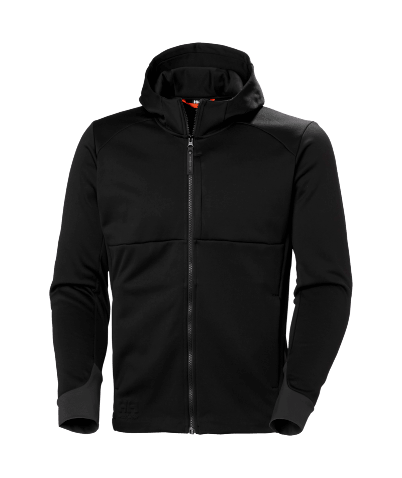 Helly Hansen Workwear TECH HOODED MIDLAYER in Schwarz – Vorderansicht