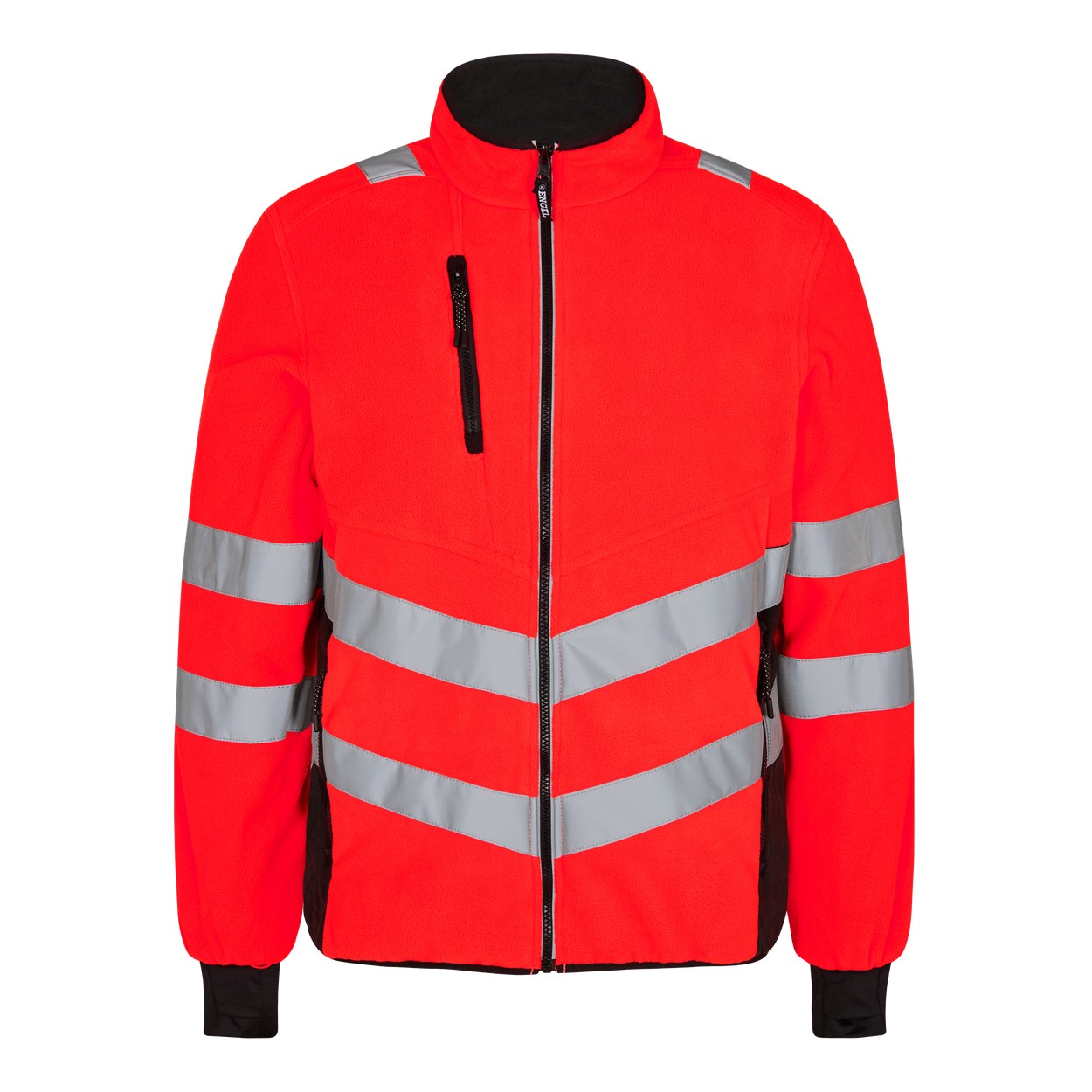ENGEL Safety 1192-236 Fleecejacke in Rot/Schwarz – Vorderansicht