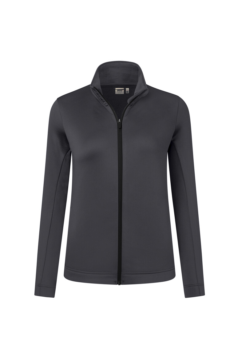 HAKRO 274 Damen Tecjacke ECO in Karbongrau – Vorderansicht