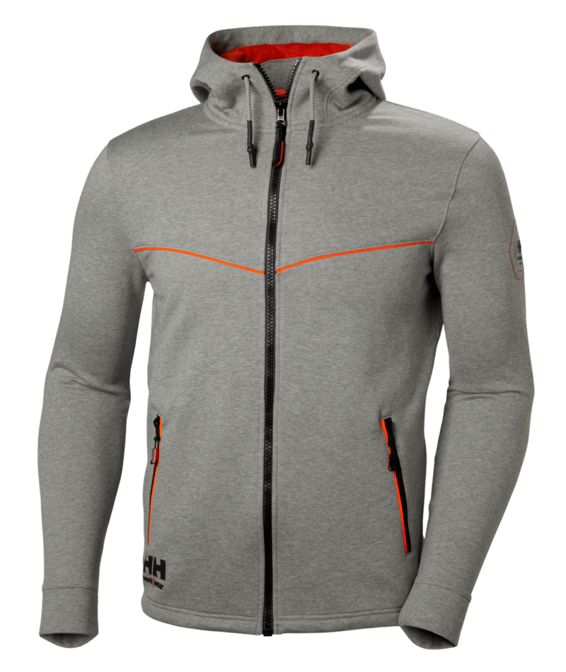Helly Hansen Workwear CHELSEA EVO ZIP HOODIE in Grau Meliert – Vorderansicht