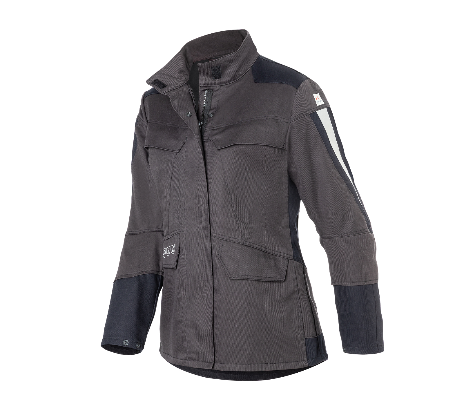 KÜBLER PROTECTIQ Damenjacke ARC1 PSA 3 in Anthrazit/Schwarz – Vorderansicht