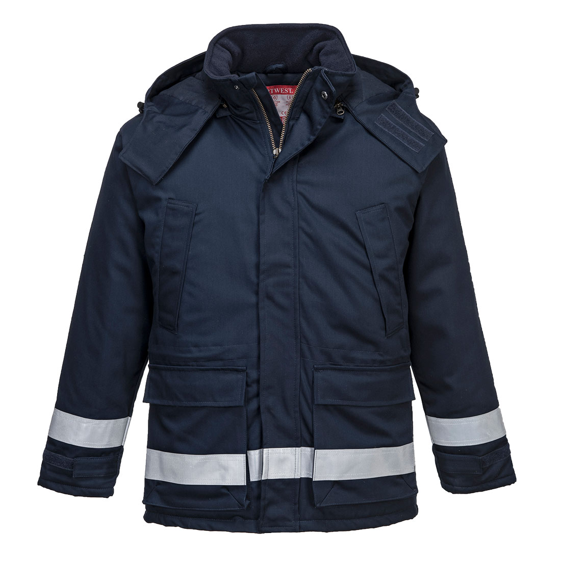 Portwest Bizflame Work FR Insulated Jacket in Marine – Vorderansicht
