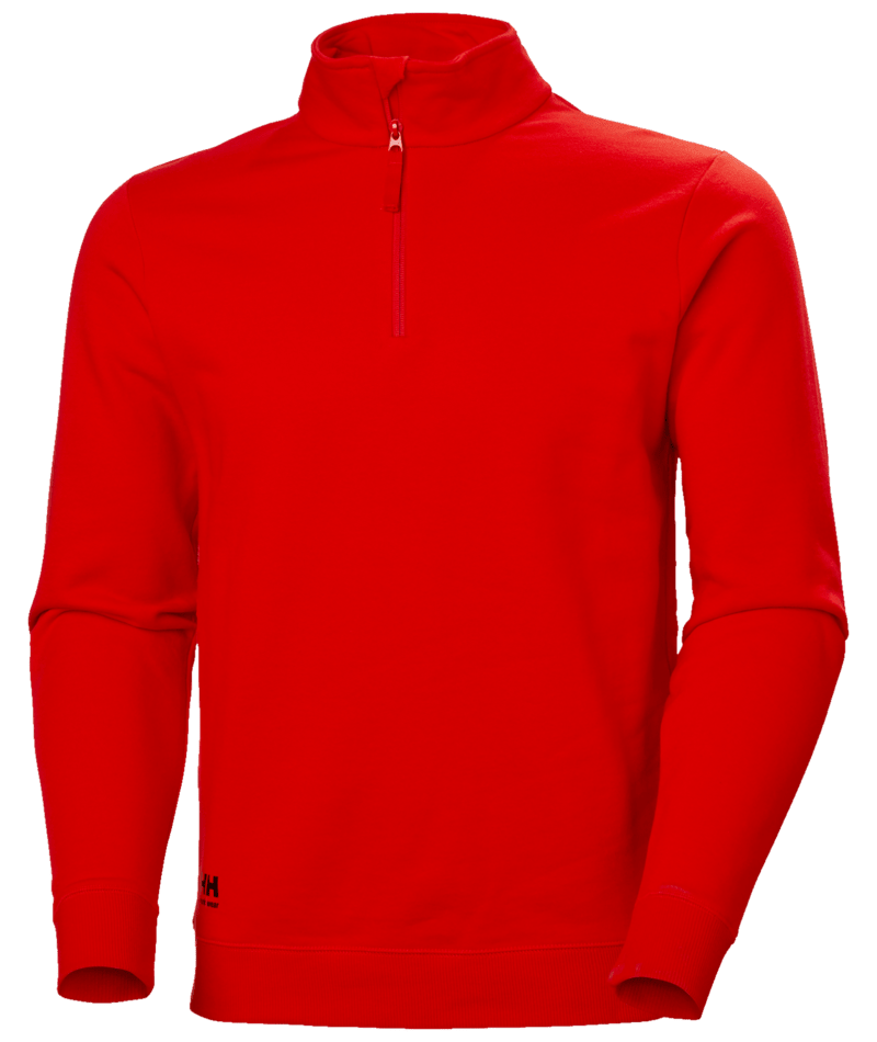 Helly Hansen Workwear CLASSIC HALF ZIP SWEATSHIRT in Signal Rot – Vorderansicht