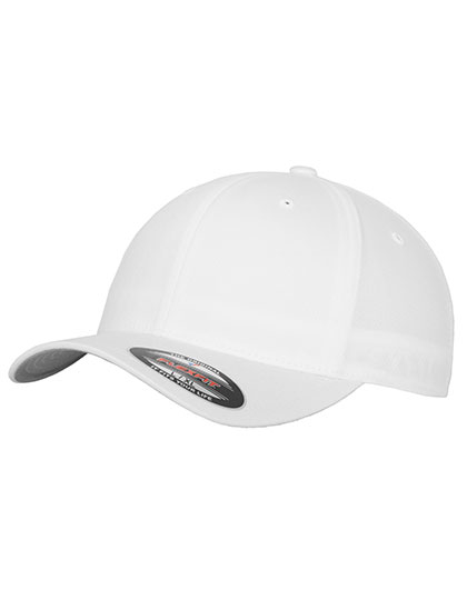 FLEXFIT Wooly Combed Cap in White – Vorderansicht