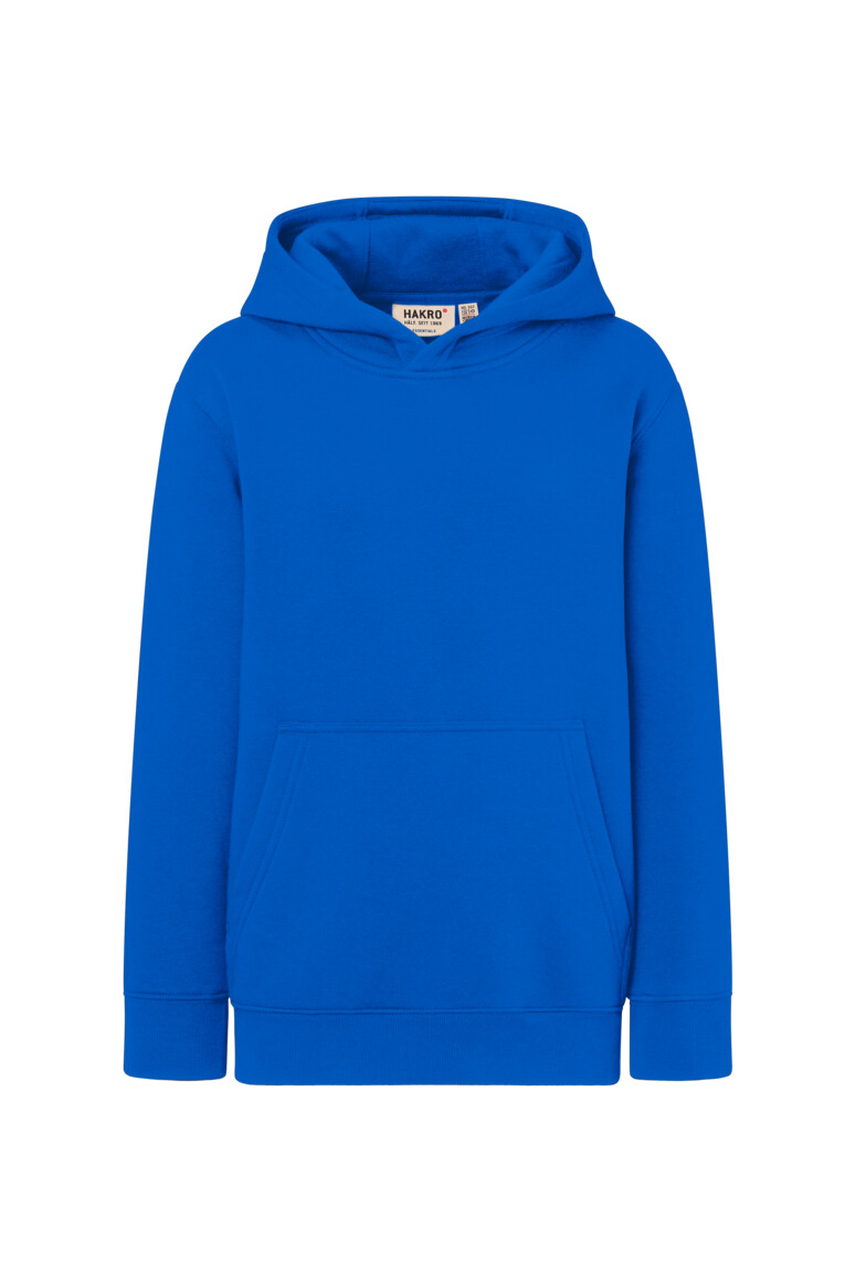 HAKRO 562 Kinder Kapuzen-Sweatshirt Bio-Baumwolle in Royalblau – Vorderansicht