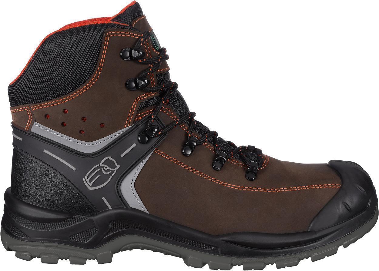 Leibwächter Stiefel niedrig S3S L6310 Parma in Schwarz/Braun – Vorderansicht