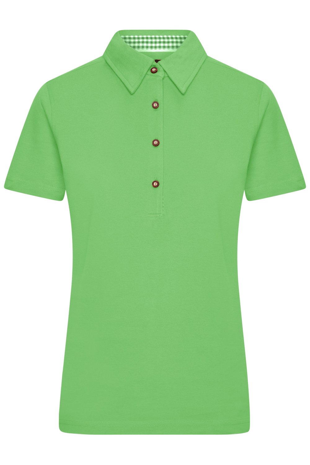 Daiber Ladies' Traditional Polo in Lime-Green/Lime-Green-White – Vorderansicht