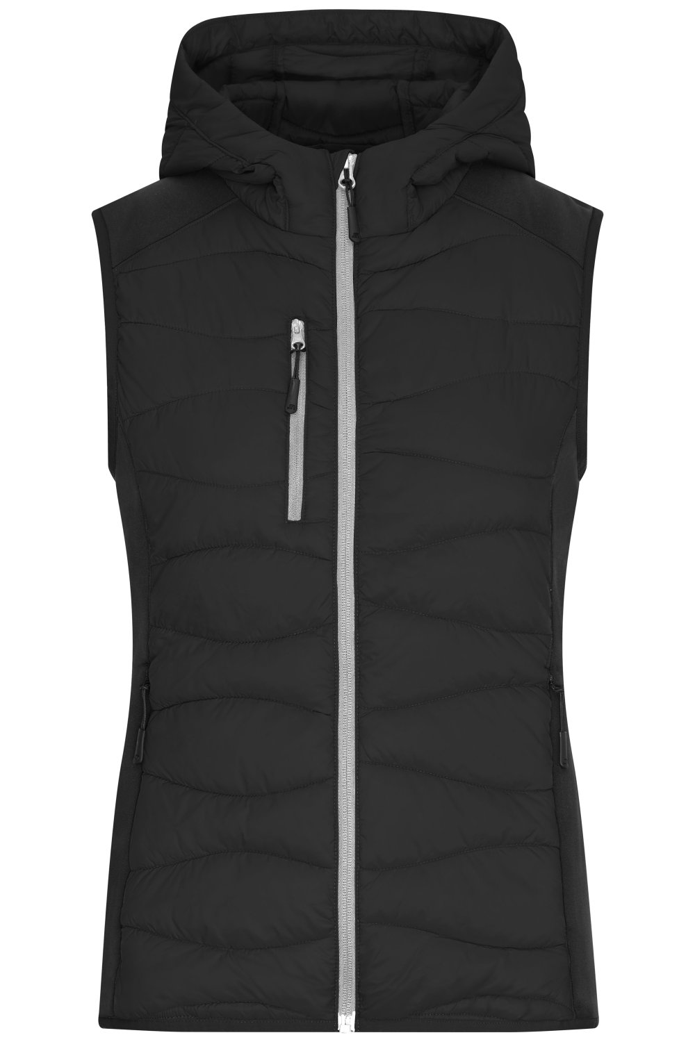 Daiber Ladies' Hybrid Vest in Black/Black – Vorderansicht