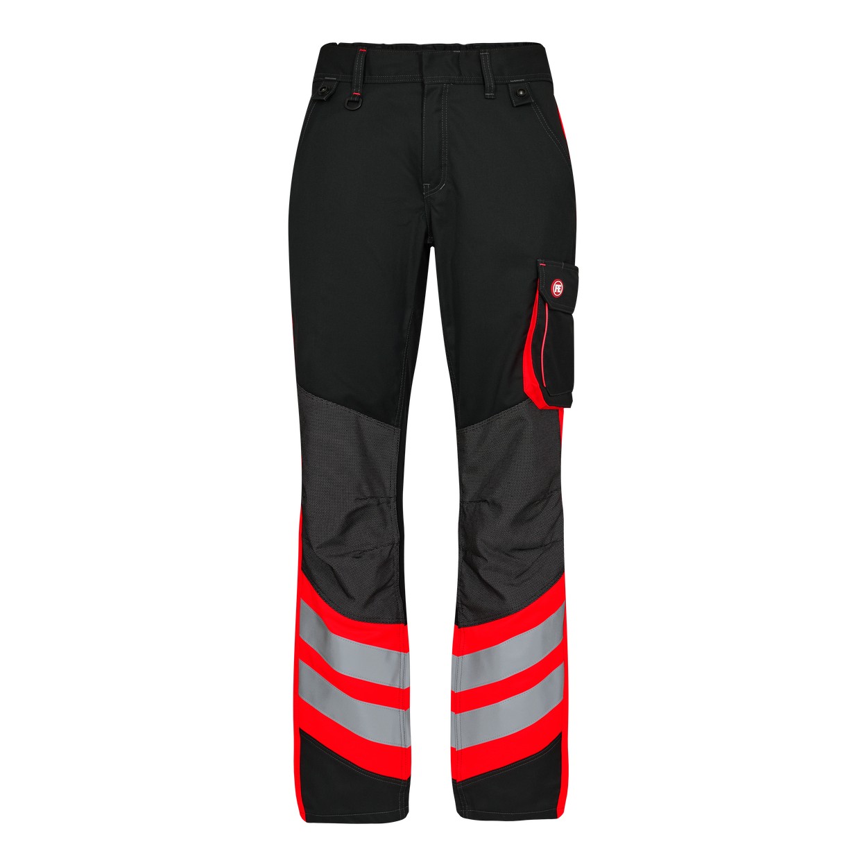 ENGEL Cargo 2870-217 Arbeitshose in Schwarz/Rot – Vorderansicht