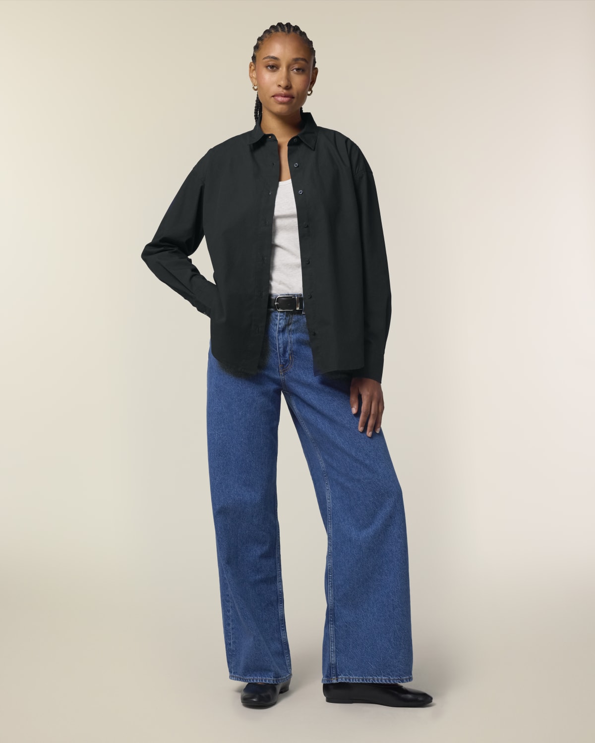 Stanley Stella Stella Styler Shirt in Black – Modellansicht