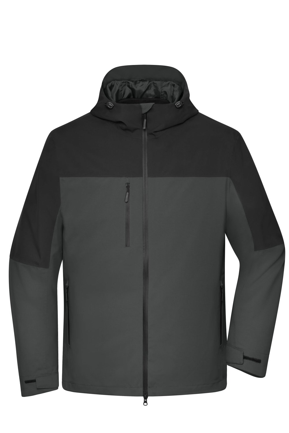 Daiber Men's 3-in-1-Jacket GRS in Carbon/Black – Vorderansicht