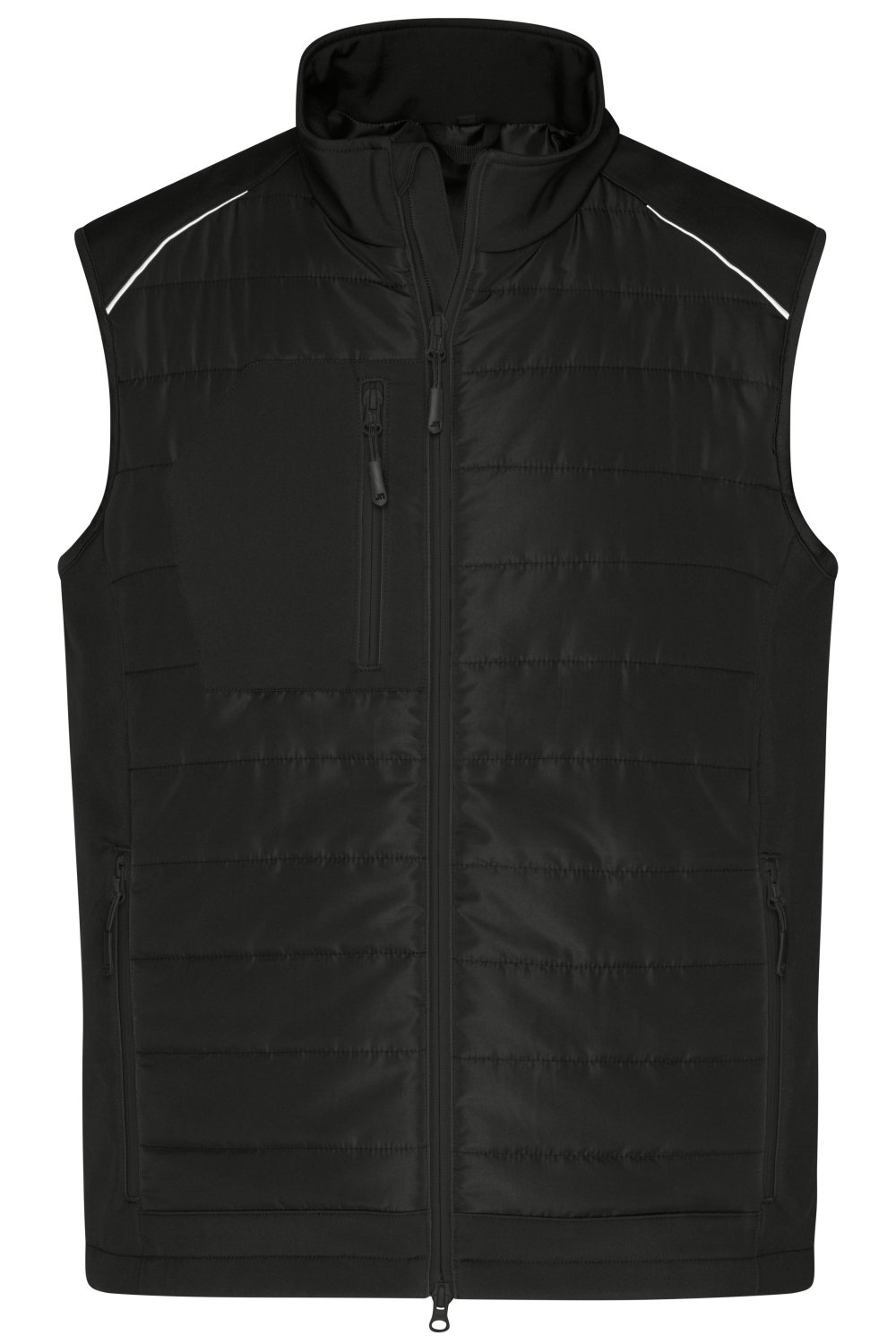 Daiber Men's Hybrid Vest GRS in Black/Black – Vorderansicht